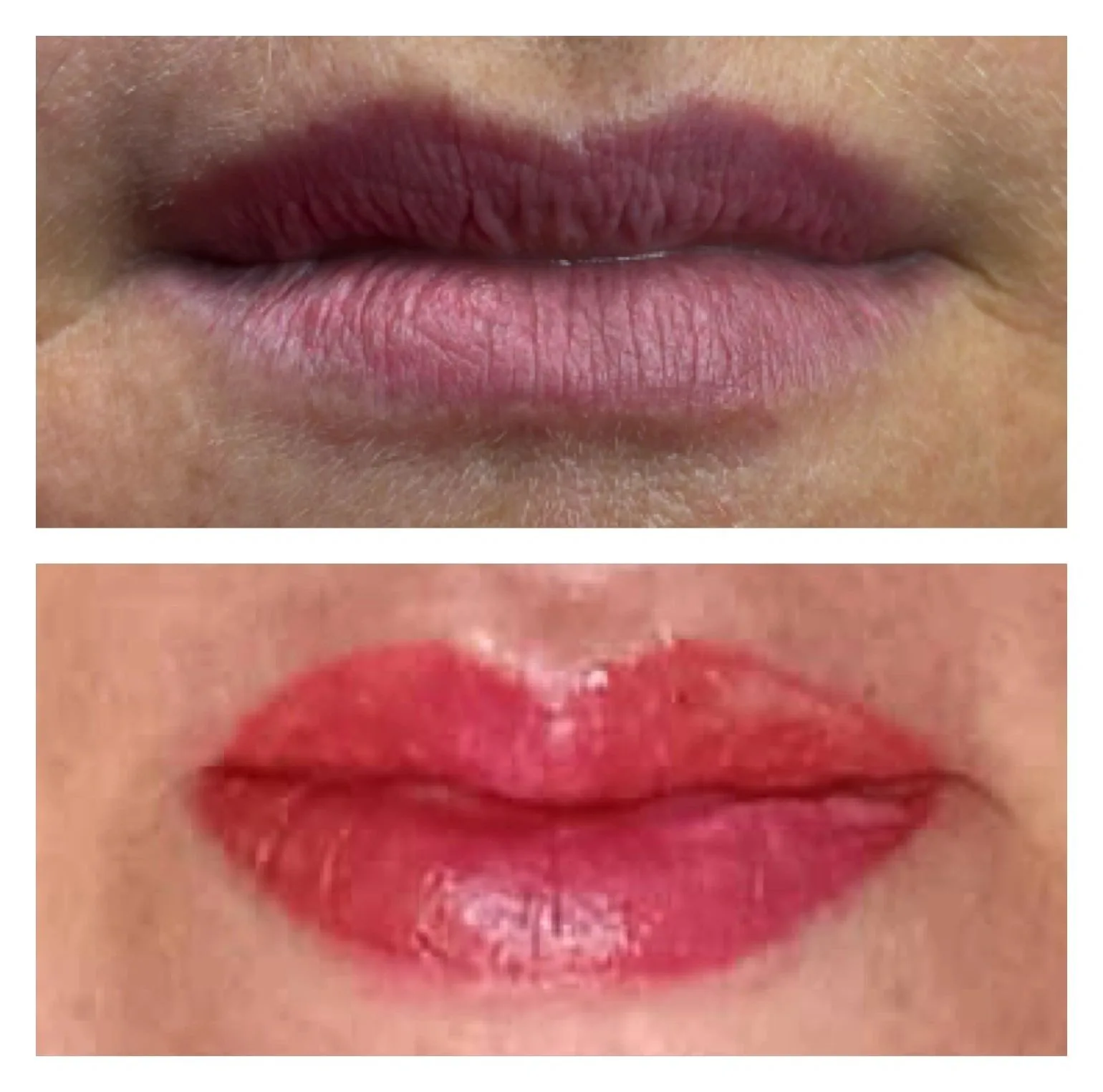 Permanent Make-Up — Lips — before & after